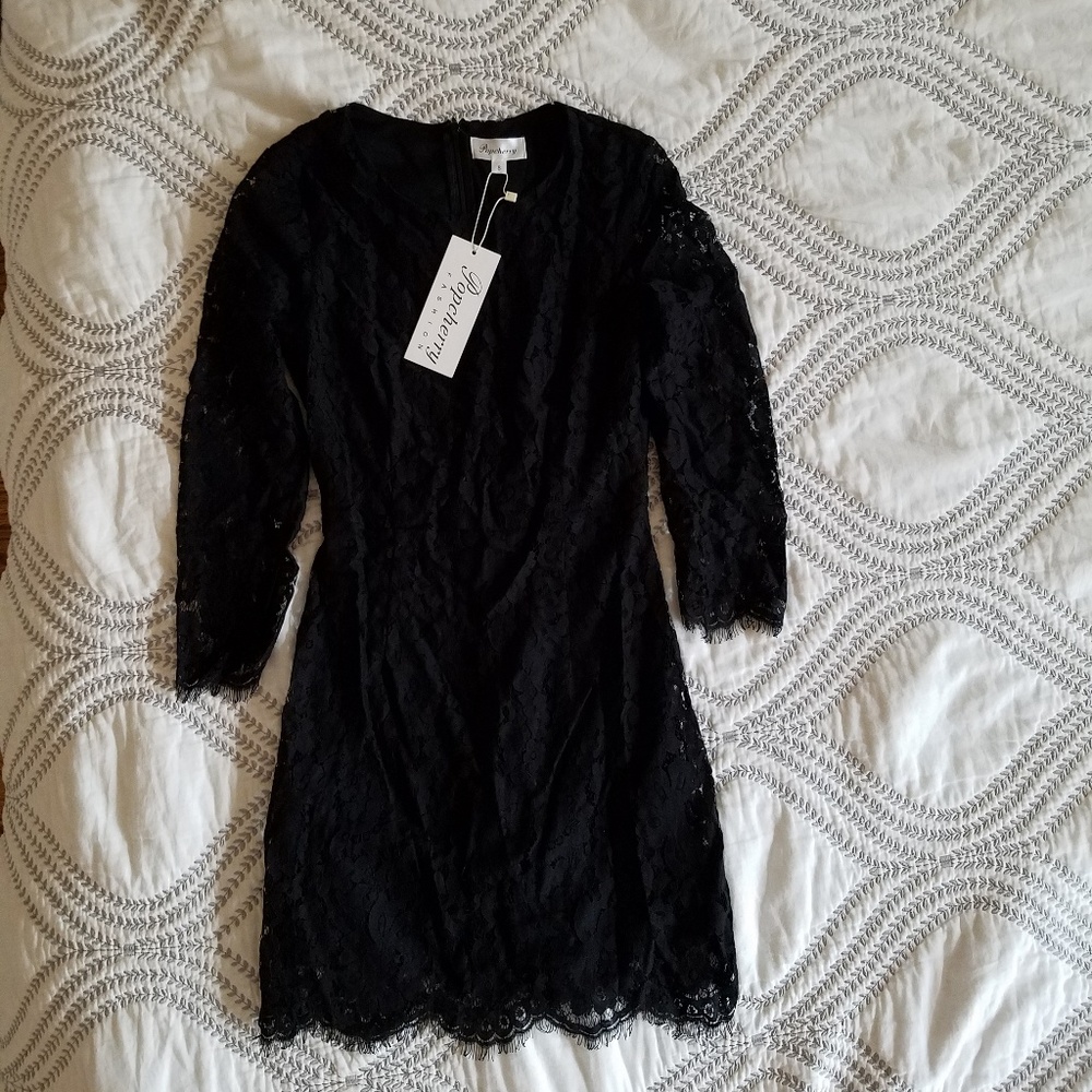 Black mini dress